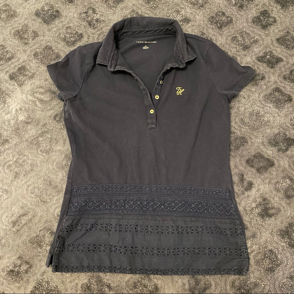 Tommy Hilfiger Navy Blue Short Sleeve Top - Picture 8 of 9